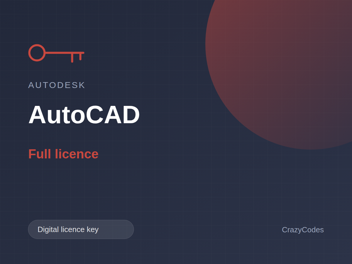 Autodesk AutoCAD — digital licence from windows-keys.net
