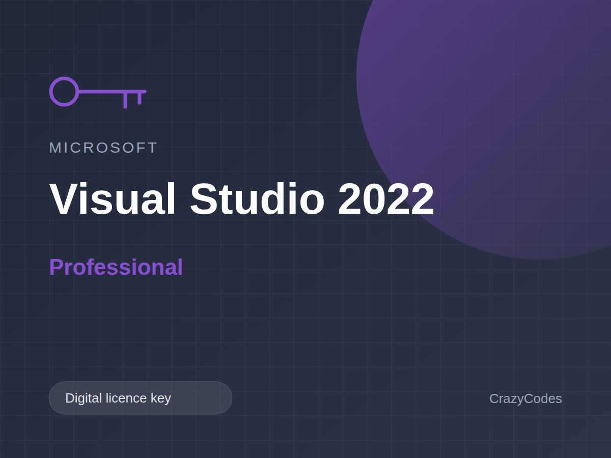 Microsoft Visual Studio 2022 Professional — digital licence key from windows-keys.net